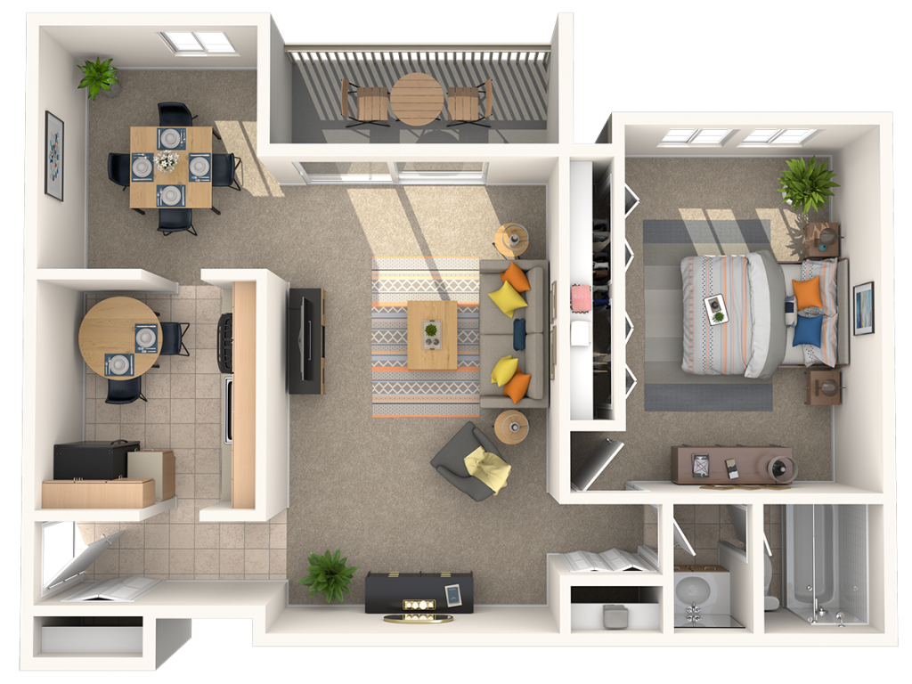 One Bedroom floor plan